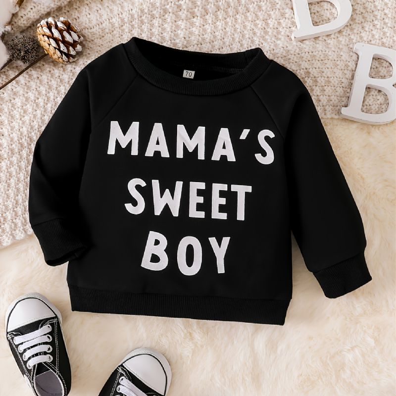 Chlapecká Dětská Mikina Maminčina Sweet Chlapci Se Vzorem Crewneck Podzim Zima Teplá