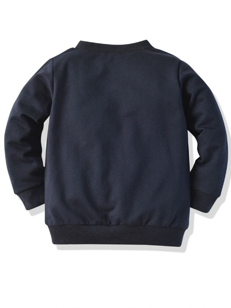 Chlapecká Ležérní Módní Mikina Kreslená Crew Neck Pullover