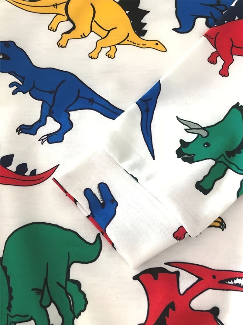 Chlapecká Roztomilá Ležérní Kreslená Mikina Svetr S Potiskem Dinosaura Crew Neck Dlouhý Rukáv Topy Na Zimu