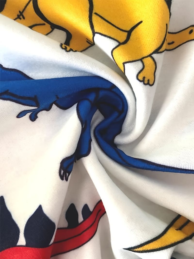 Chlapecká Roztomilá Ležérní Kreslená Mikina Svetr S Potiskem Dinosaura Crew Neck Dlouhý Rukáv Topy Na Zimu