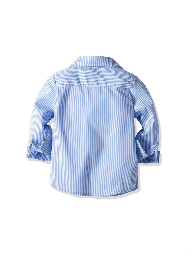 Chlapecké Pruhované Košile S Knoflíky Na Podzim Nové