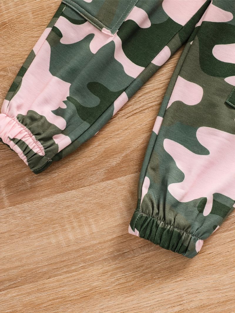 Dívčí Mikina Pro Batolata A Kalhoty Camo Cargo Sorry Tatínkův Two Bosses