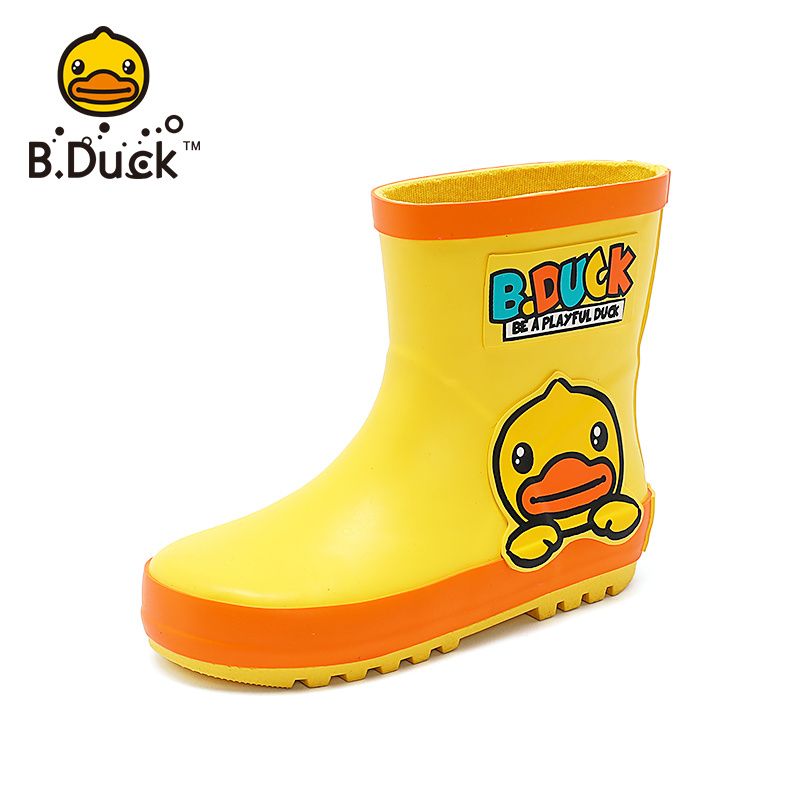 B.duck Chlapci Dívky Cartoon Graphic Holínky Do Deště Protiskluzové Voděodolné Dětské Boty