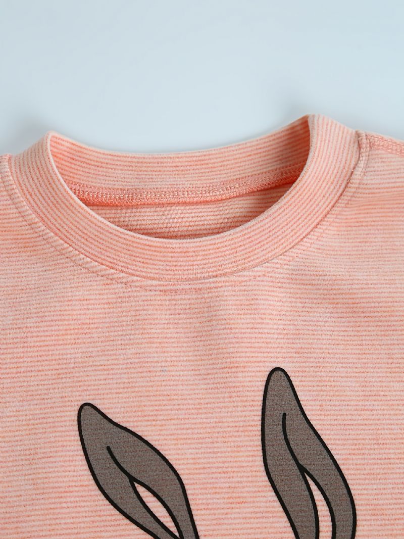 Dívčí Cartoon Rabbit Top + Kalhoty Pyžamo Set Dětské Oblečení