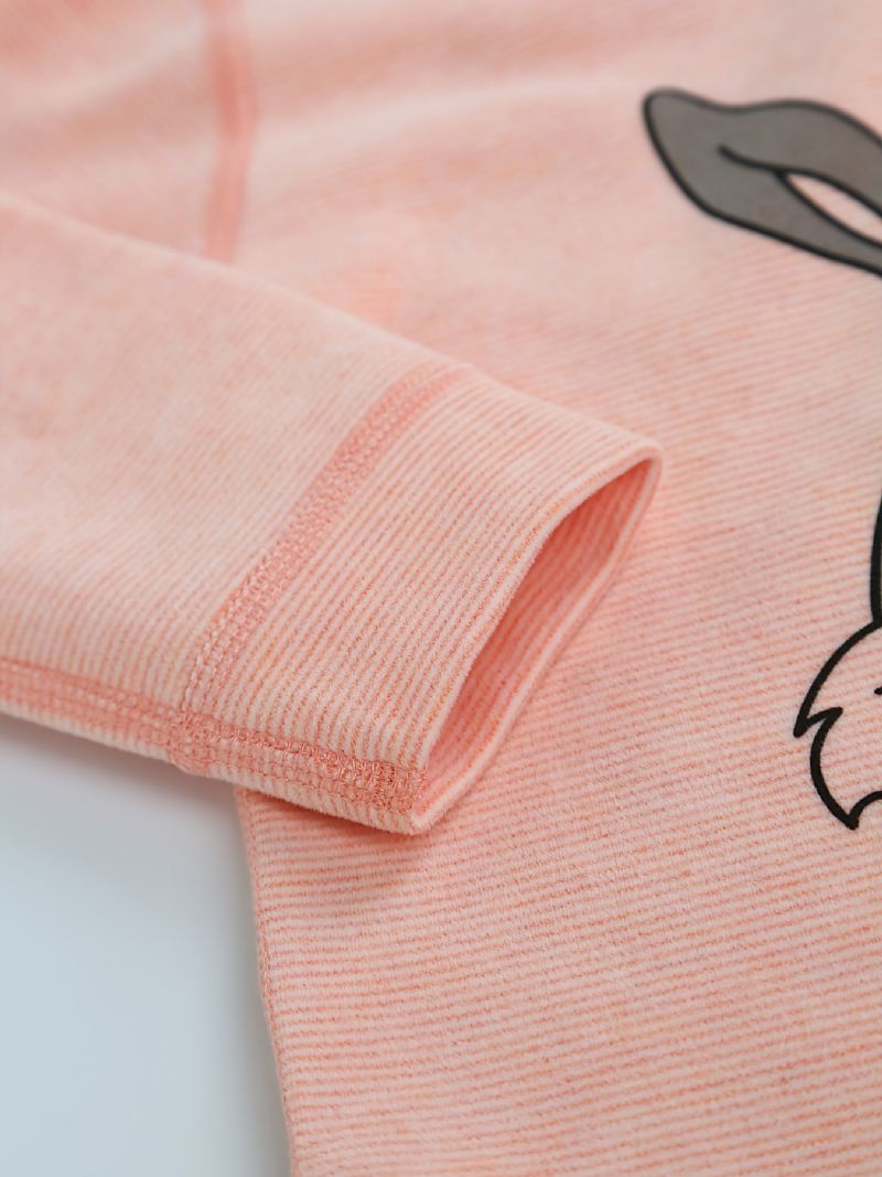 Dívčí Cartoon Rabbit Top + Kalhoty Pyžamo Set Dětské Oblečení