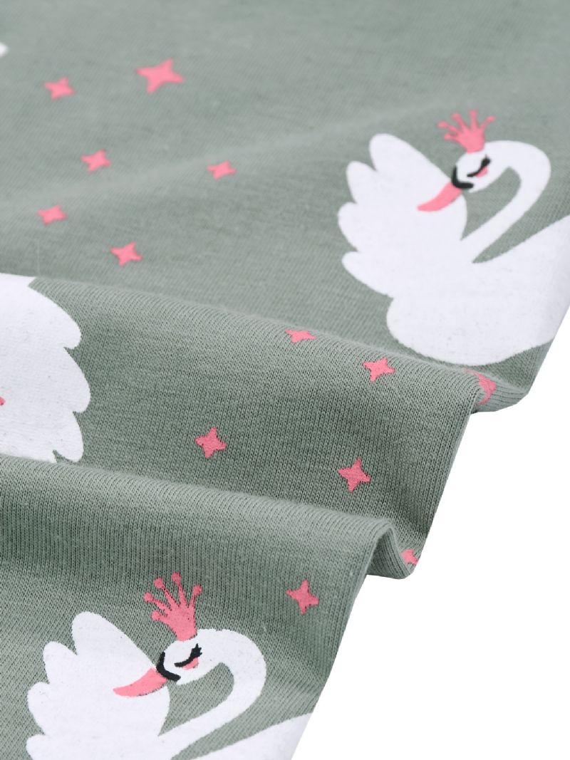 Dívčí Souprava Mikina + Kalhoty Swan Dětské Oblečení Pyžamo Set Lounge Wear Homewear