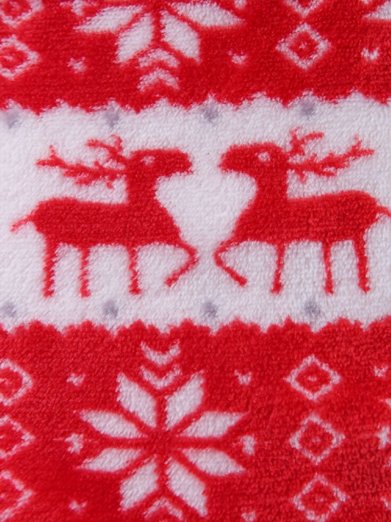 Podzim Zima Nové Dívčí Chlapci Flanel Deer Printed Christmas Jednodílné Pyžamo