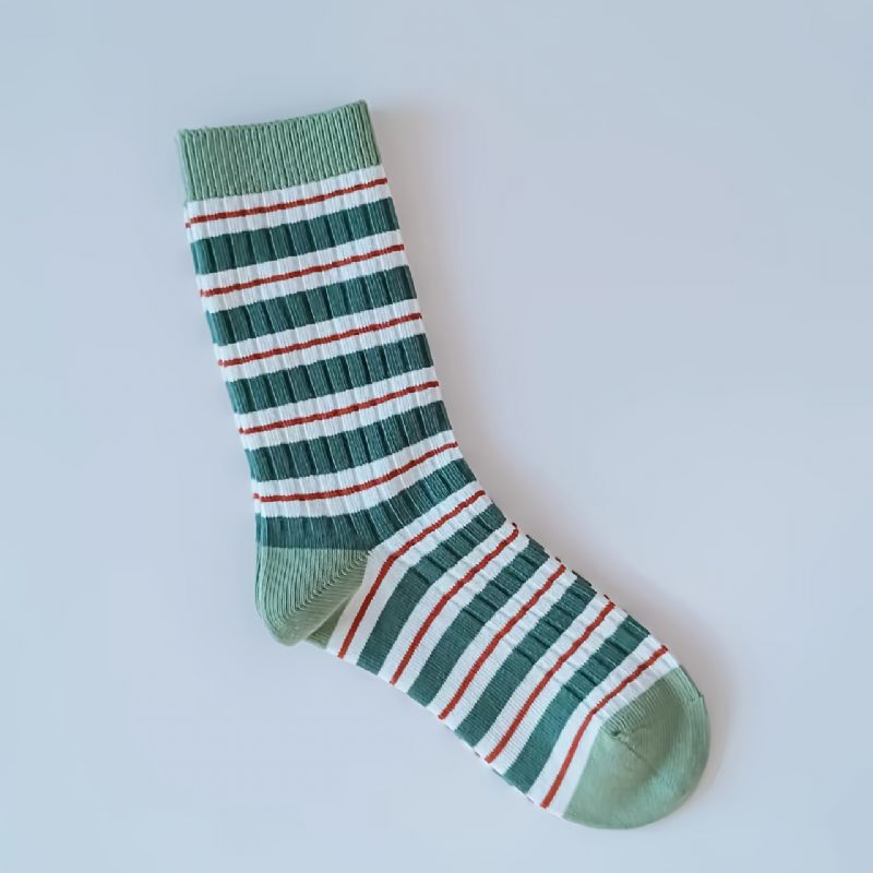 5 Párů Dětské Ponožky Kostkované Pruhované Bavlněné Teplé Zimní Pro Kluky Dívky Vzor Žába