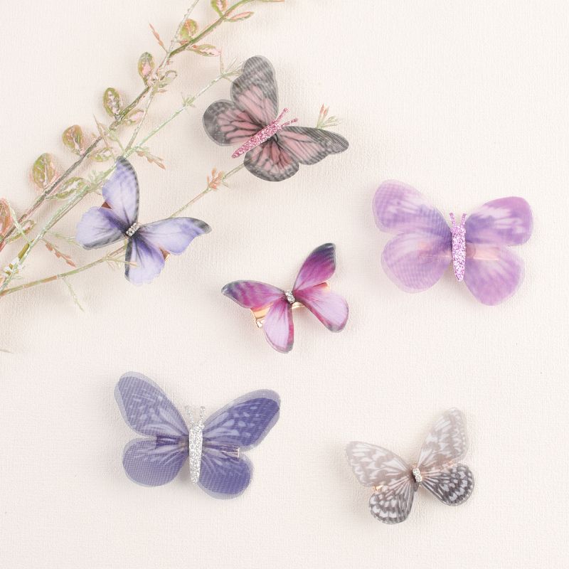 Butterfly Sponky Do Vlasů Glitter Barrettes Roztomilé Dívčí Do Corlorful