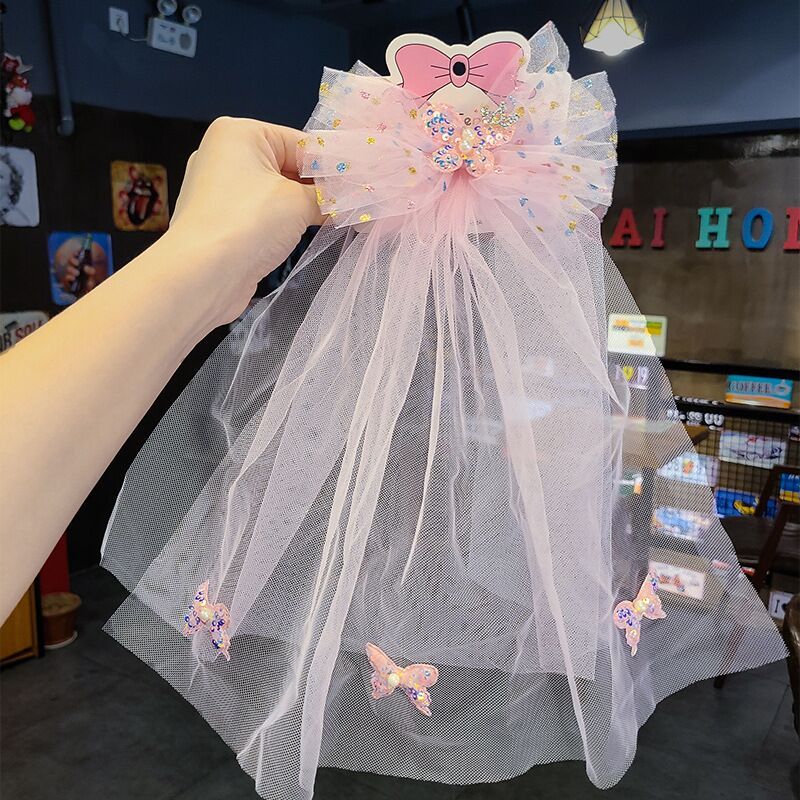 Dívčí Butterfly Mesh Hair Sponky Do Vlasů Barevné Princezny Vlasové Doplňky Pro Děti