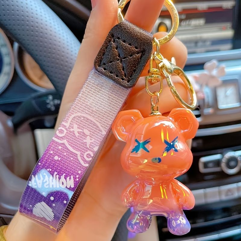 Roztomilý Dárek Na Klíče - Batoh Charms Couple Cartoon Bears Kluk Dívka Taška Klíčenky Ženy Muži Přívěsek Na Auto