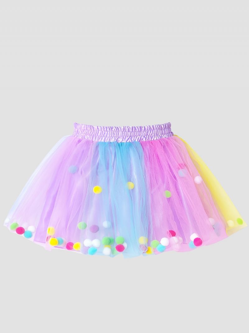 Dívčí Princezna Rainbow Tutu Sukně Baletní Síťovaná Společenské Šaty Dětské Oblečení