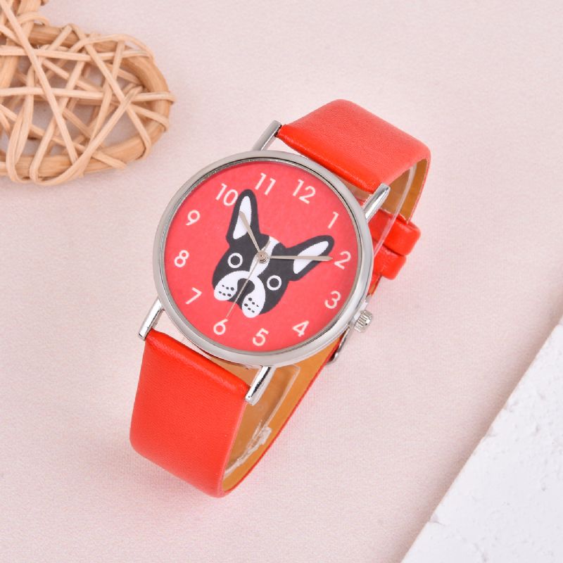 Děti Dívky Cartoon Puppy Student Quartz Watch