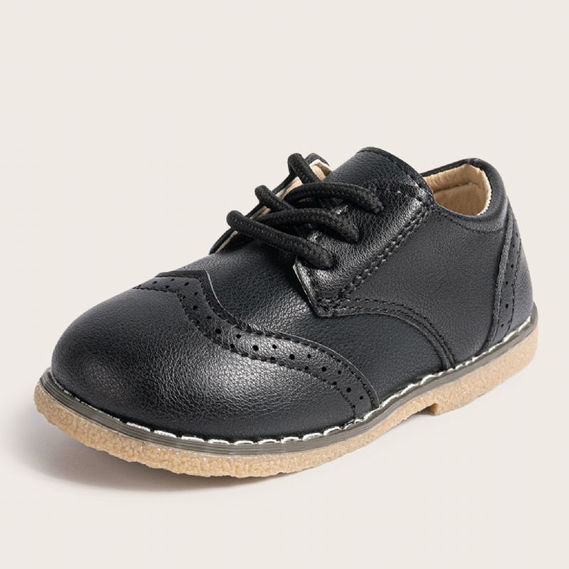 Chlapecké Boty Z Pu Kůže Lace Up Non-slip Loafer