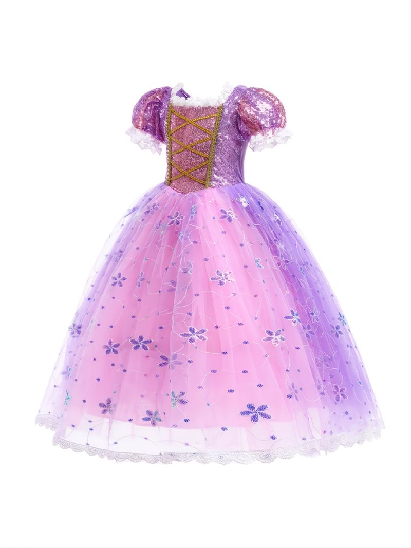Dívky Sofia Princess Birthday Christmas Dress Kostým Pro Party Cosplay Fialové Šaty