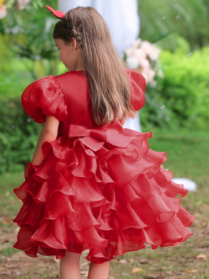 Dívčí Flitry Mesh Puffy Princess Šaty Dětské Svatební Kostýmy