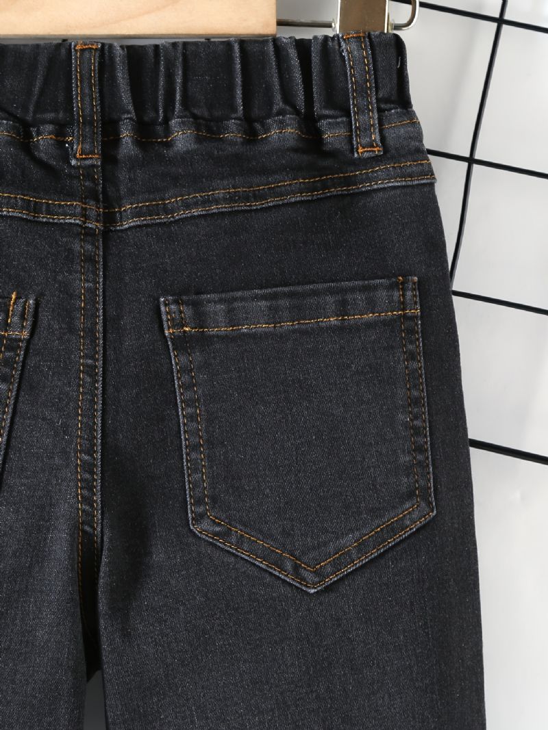 Chlapecké Stretch Denim Jeans S Elastickým Pasem Dětské Oblečení