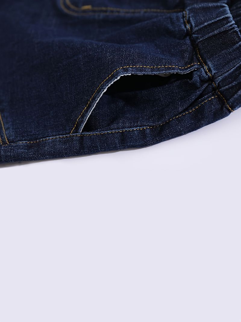 Chlapecké Stretch Tapered Cargo Denim Jeans S Elastickým Pasem Dětské Oblečení