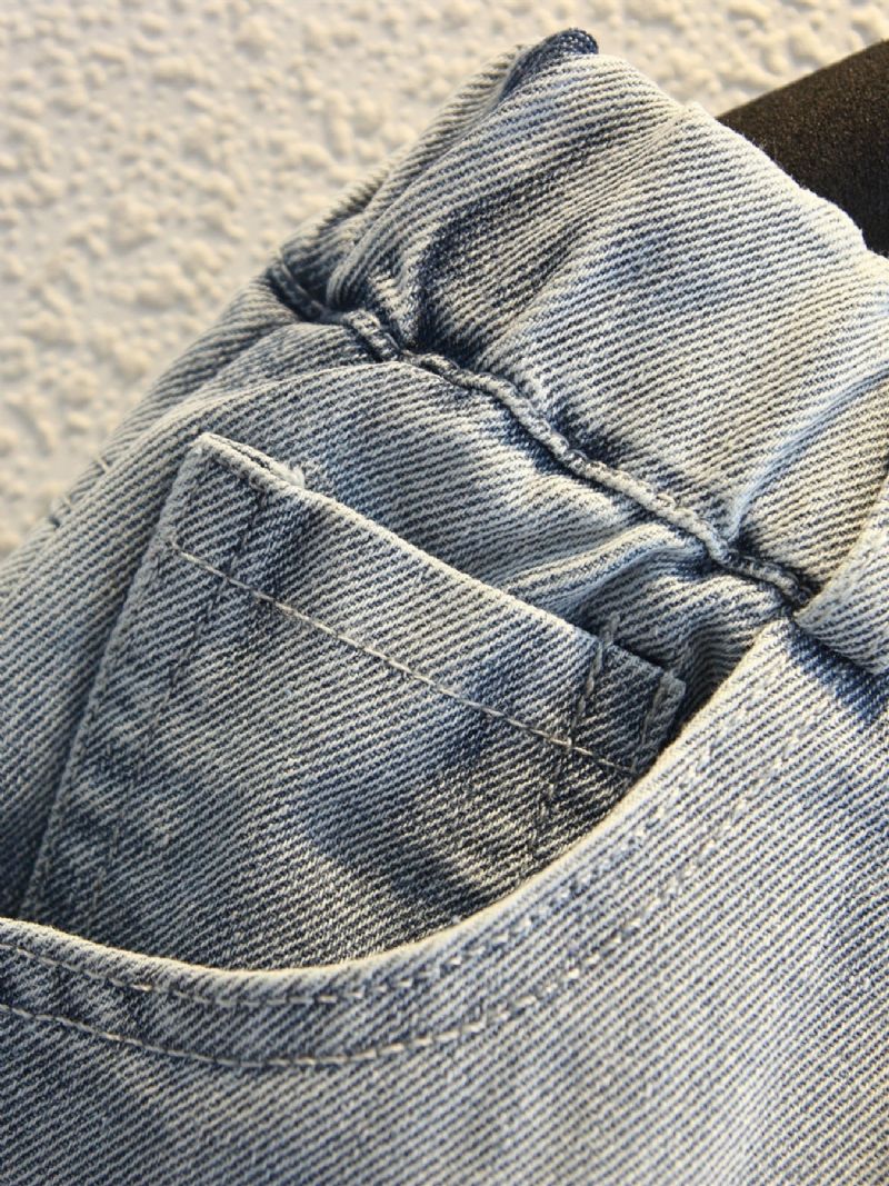 Děťátko Chlapci Jeans Elastický Pas Dinosaur Print Džínové Kalhoty Dětské Oblečení