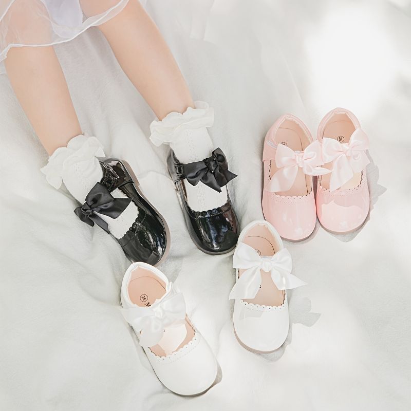 Dívčí Plenky Mary Jane Boty S Měkkou Podrážkou Protiskluzové Ballet Flats Bow Princess