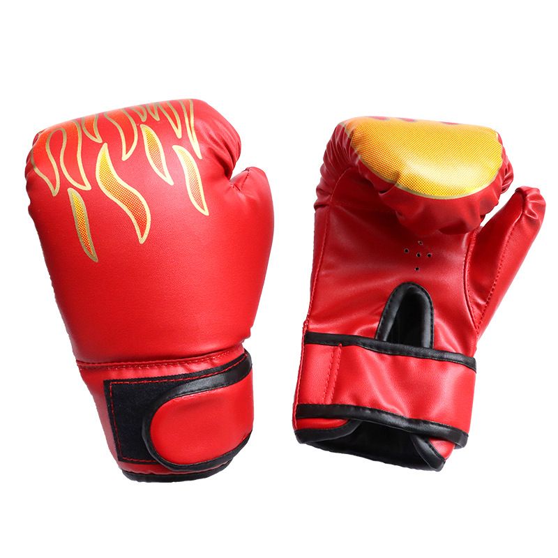 Nové Boxerské Rukavice Kreslená Postava Tygra S Červeným Plamenem Sanda Tréninkové Pro Dospělé Děti