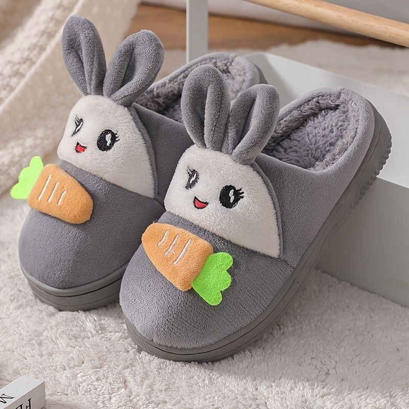 Chlapecké Dívčí Pantofle Plyšové Protiskluzové Sálové Thermal Králík Designové Boty Zimní Novinka
