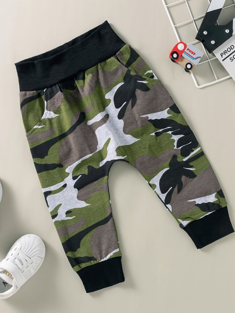 2ks Chlapecká Sada Kalhot S Motivem Camo Print