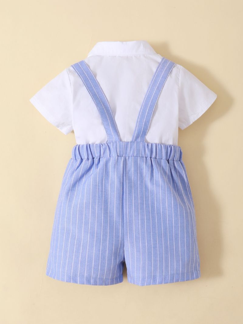 Chlapci Gentleman Bowknot Romper Body + Suspender Shorts Set Dětské Oblečení Na Jaro Podzim