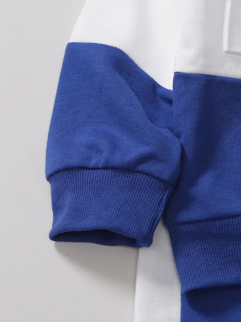 Chlapecký Ležérní Oblek Color Block Dlouhé Rukávy Kalhoty Set