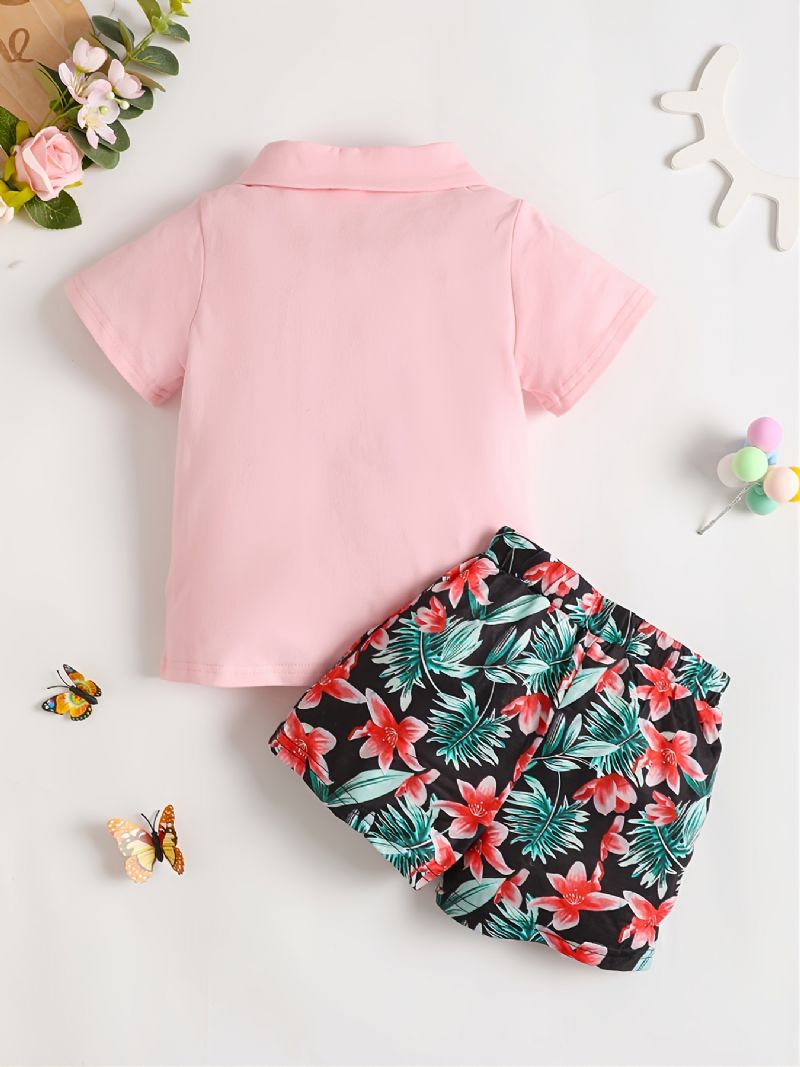 Děťátko Děti Chlapci Bavlněné Polo Top & Shorts Set