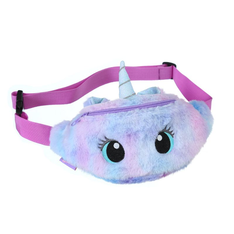 Dívčí Roztomilá Kreslená Plyšová Taška Do Pasu Unicorn Nastavitelná Kabelka Crossbody Na Párty Doplňky