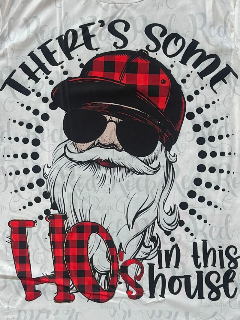 Chlapecké Vtipné Vánoční Triko V Tomto Domě Je Nějaký Hos Kostkovaná Trička Santa Claus Vintage Top