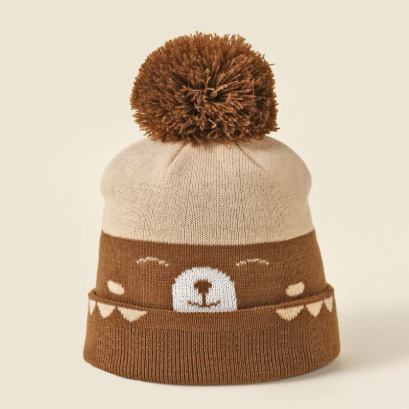 Chlapci Bear Cartoon Thermal Cap