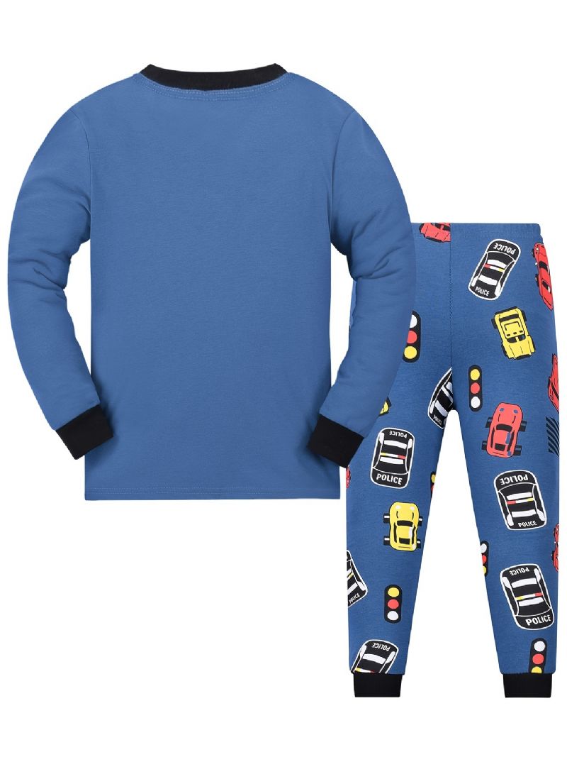 Chlapci Print Pyjamas Set Dlouhé Rukávy Kalhoty Set