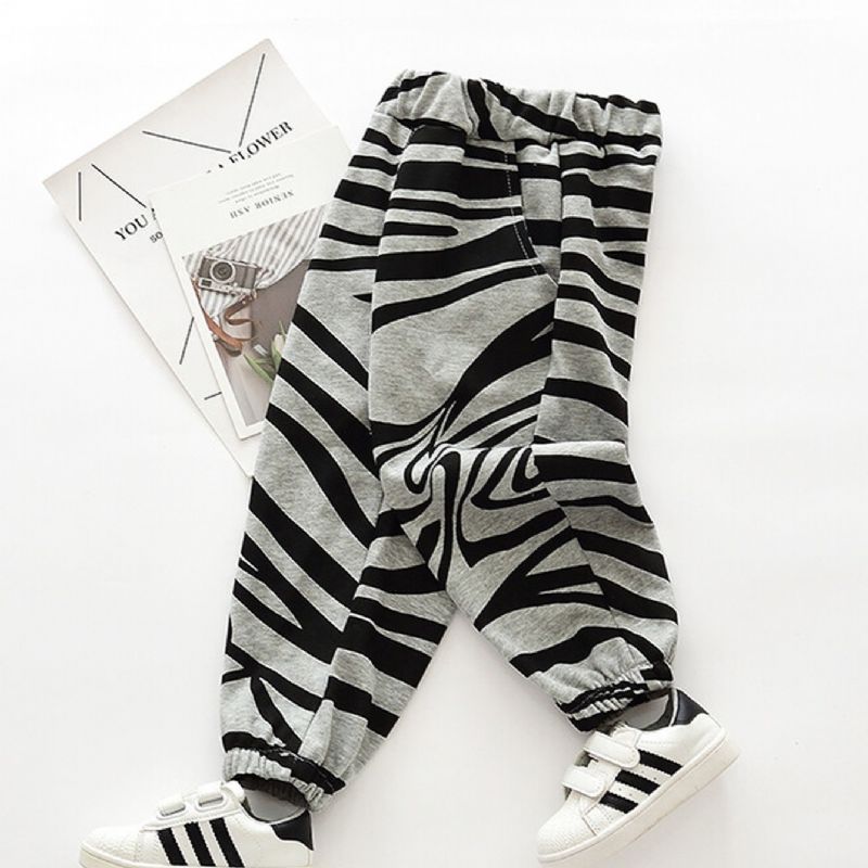 Chlapecké Domácí Kalhoty Zebra Úplet Podzim Zima Novinka