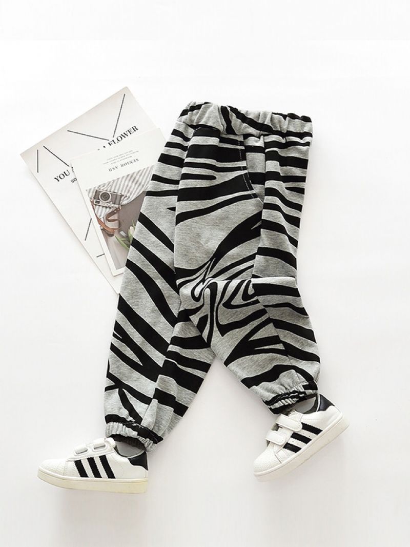 Chlapecké Domácí Kalhoty Zebra Úplet Podzim Zima Novinka