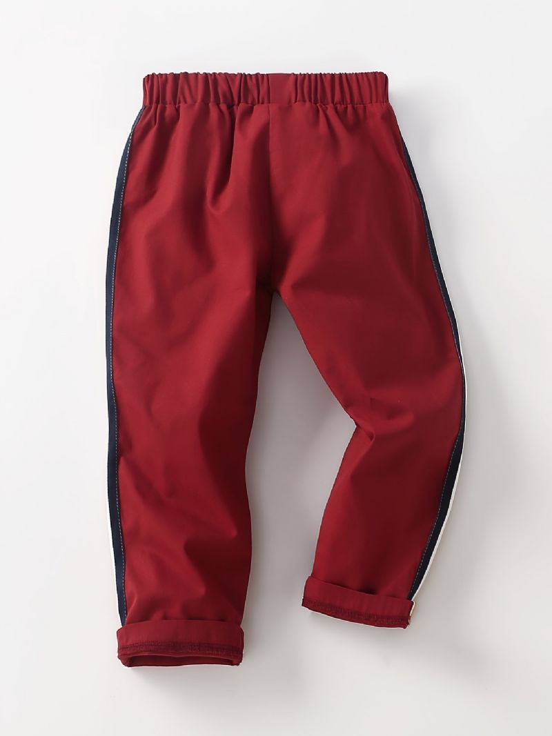 Chlapecké Kalhoty Ležérní Sportovní Jednobarevné Pruhované Po Stranách