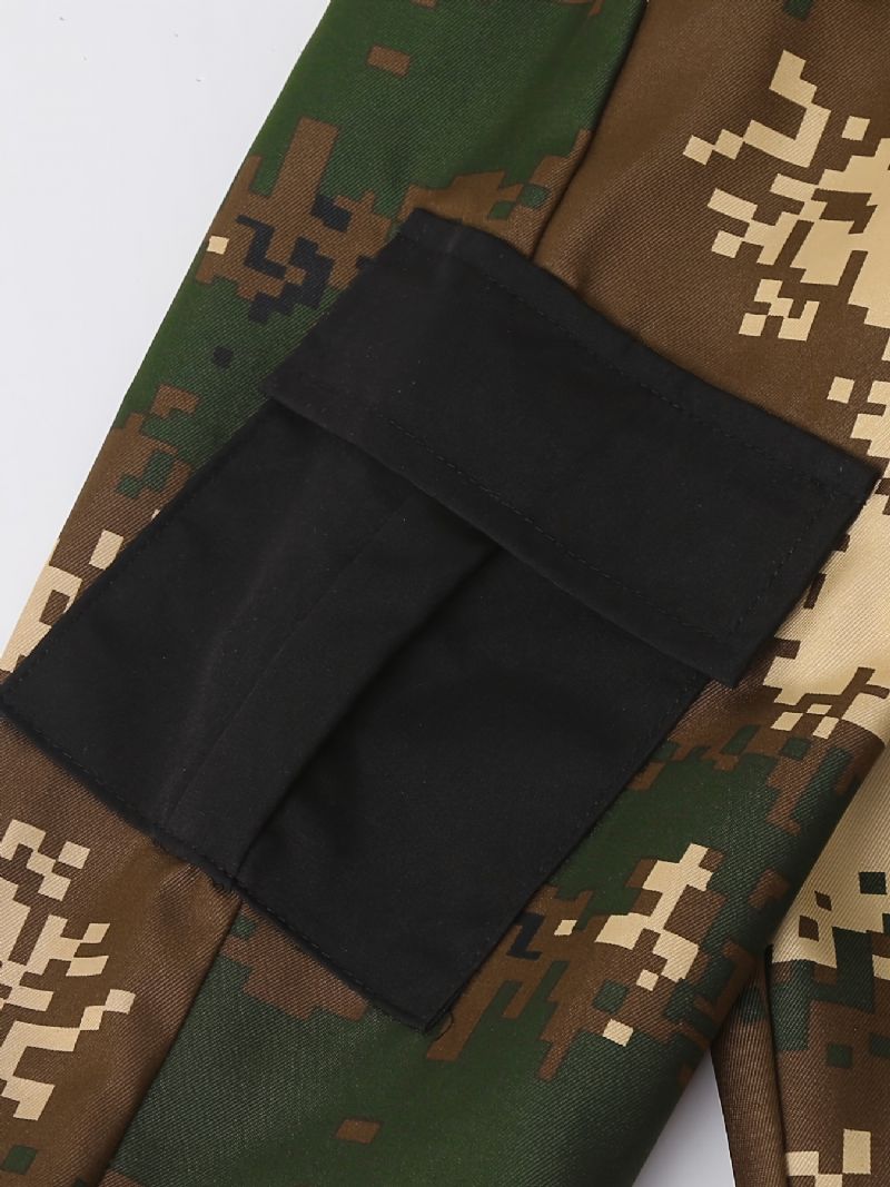 Chlapecké Ležérní Camo Tepláky Dětské Sportovní Jogger Kalhoty S Elastickým Pasem