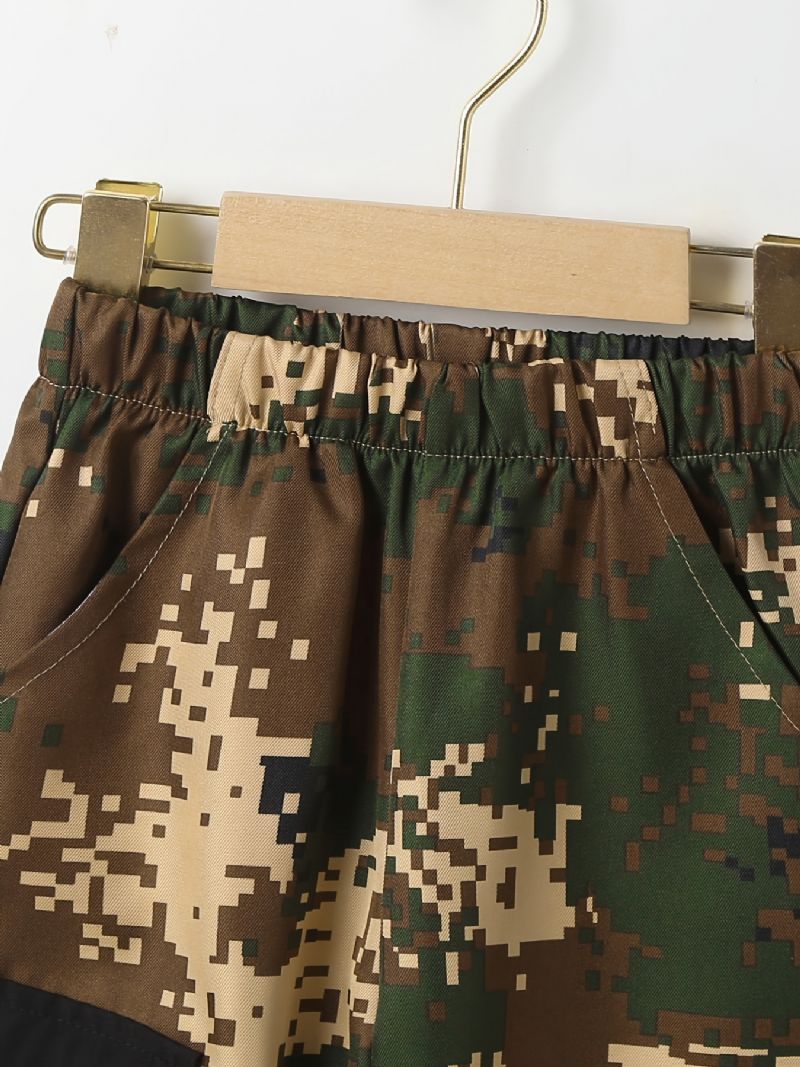 Chlapecké Ležérní Camo Tepláky Dětské Sportovní Jogger Kalhoty S Elastickým Pasem