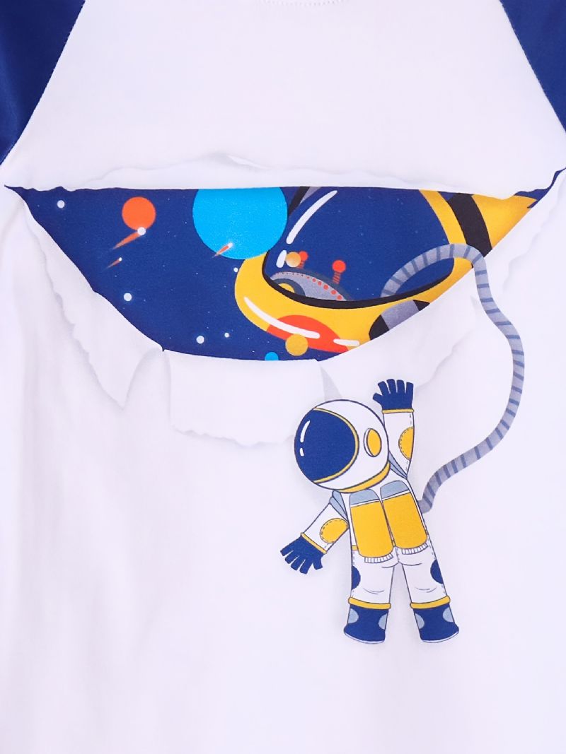 Dětské Chlapecké Pyžamo Astronaut S Kulatým Výstřihem A Dlouhým Rukávem