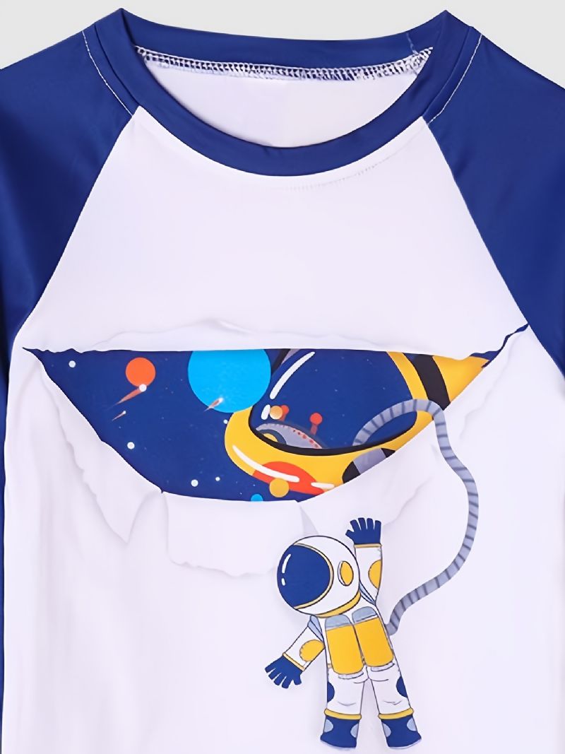 Dětské Chlapecké Pyžamo Astronaut S Kulatým Výstřihem A Dlouhým Rukávem