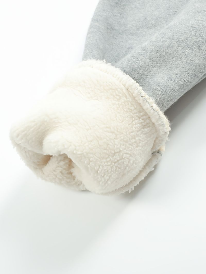 Dívčí Stretch Soft Legíny Fleece Teplé Kalhoty Dětské Oblečení