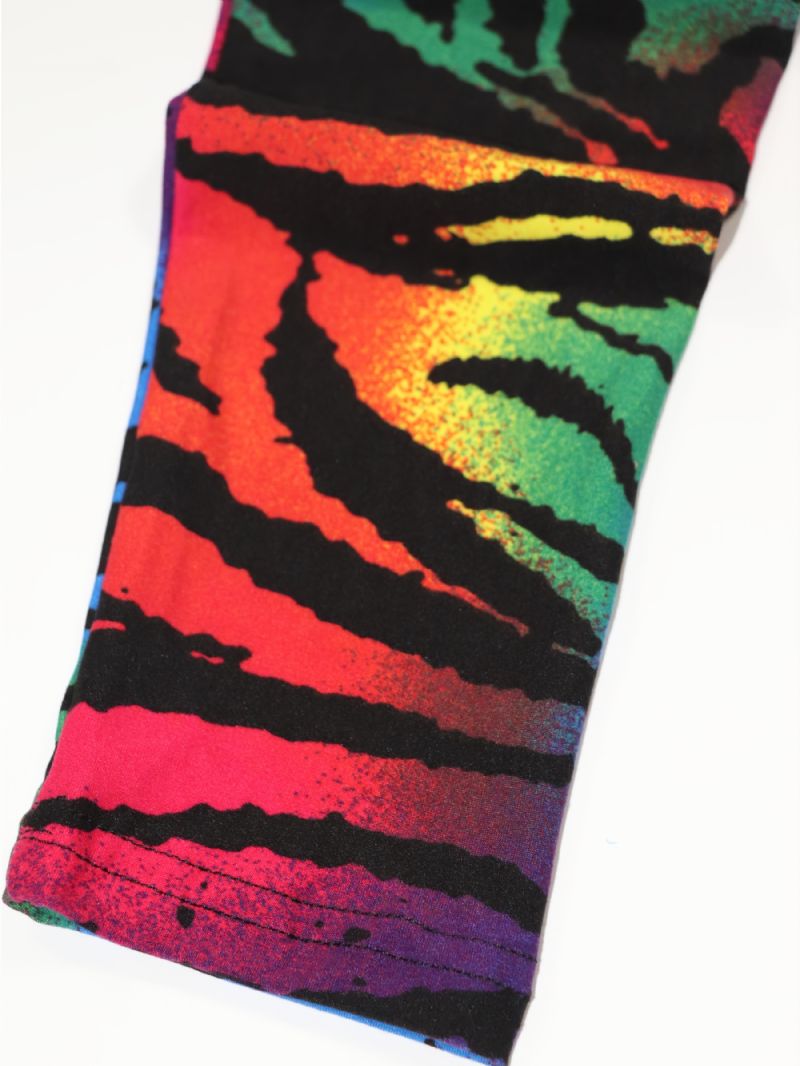 Dětské Dívčí Černé Rainbow Tie Dye Legíny Tie Dye Stretch Soft Kalhoty