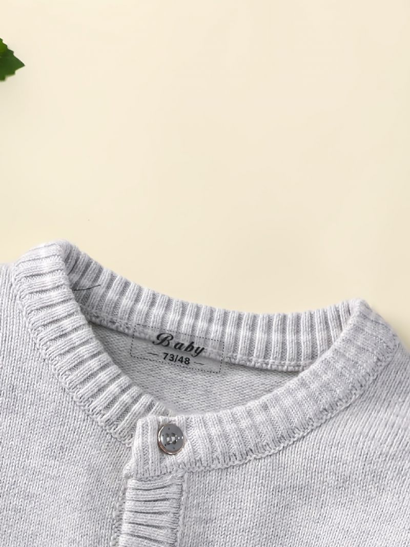 Děťátko Chlapci Dívčí Pletený Svetr Cardigan Crewneck Pro Zimní Kojenecké Oblečení