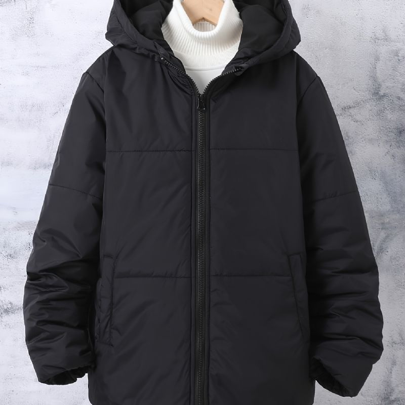 Chlapci Puffer Kabát S Kapucí Zateplené Svrchní Oblečení Pro Zimní Dětské (svetr Není Součástí)