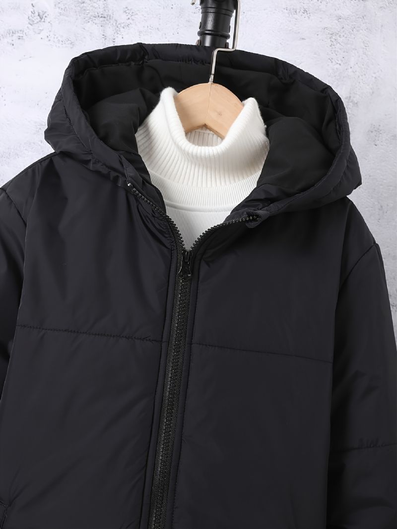 Chlapci Puffer Kabát S Kapucí Zateplené Svrchní Oblečení Pro Zimní Dětské (svetr Není Součástí)