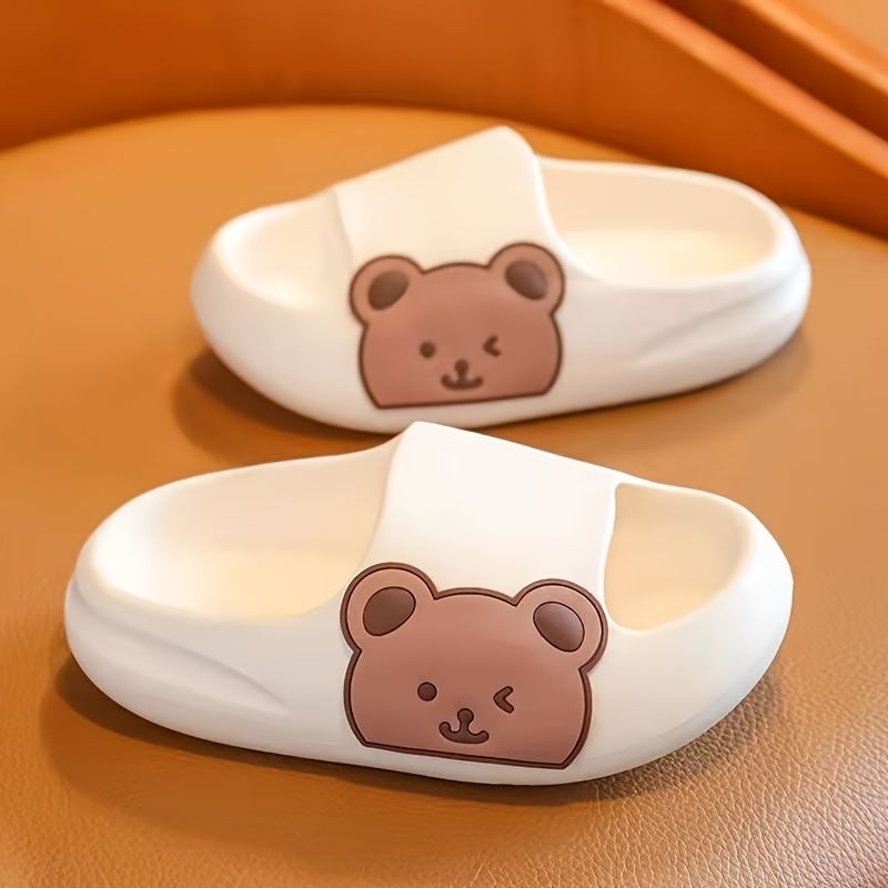 Unisex Protiskluzové Pantofle Slides With Bear Design