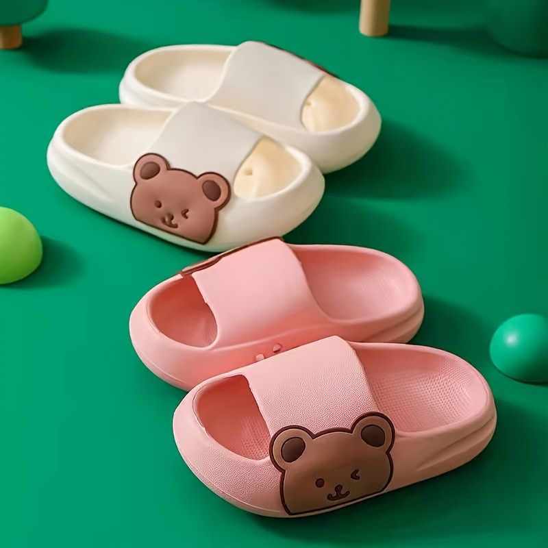 Unisex Protiskluzové Pantofle Slides With Bear Design