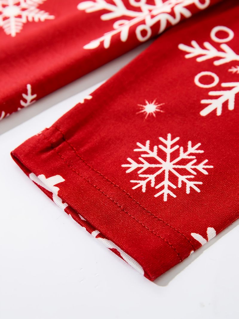 Batole Děťátko Christmas Snowflake Print Dlouhý Rukáv Kombinézy Pro Chlapce Dívky