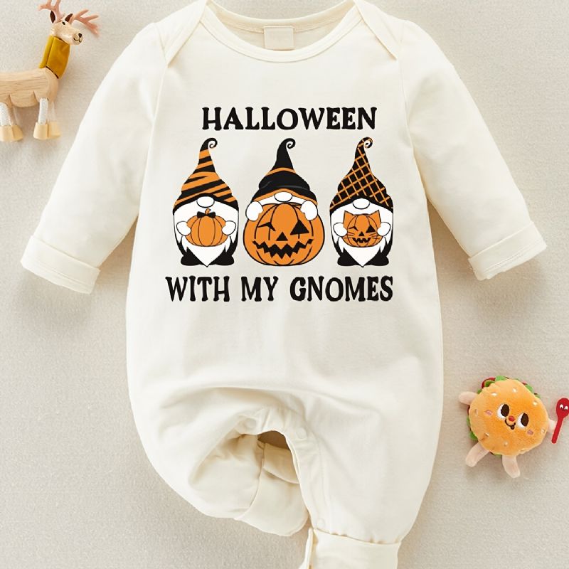 Batole Děťátko Halloween S Mým Cnomes Kombinéza S Dlouhým Rukávem